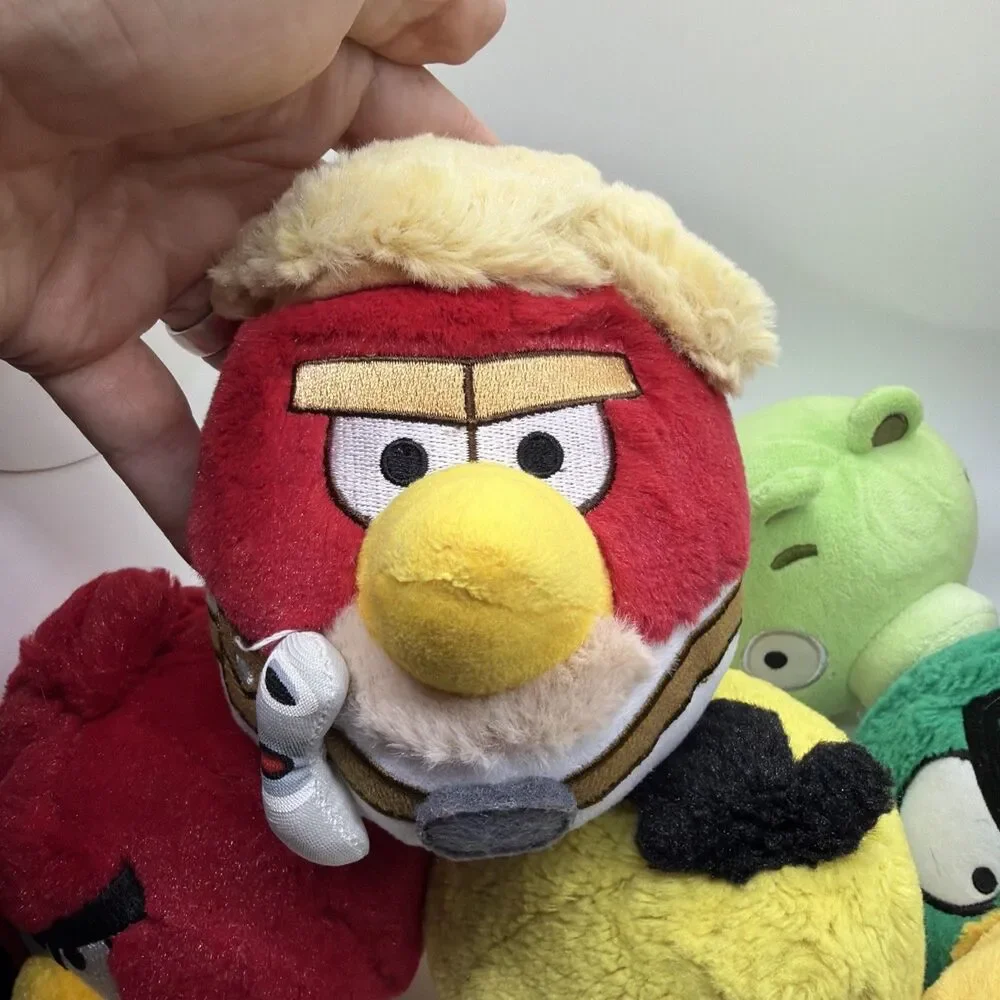 Lot Of 7 Angry Bird Plushies- 5 Inches Tall- Please Read